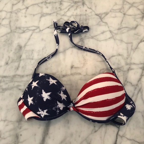 american flag swimsuit top
